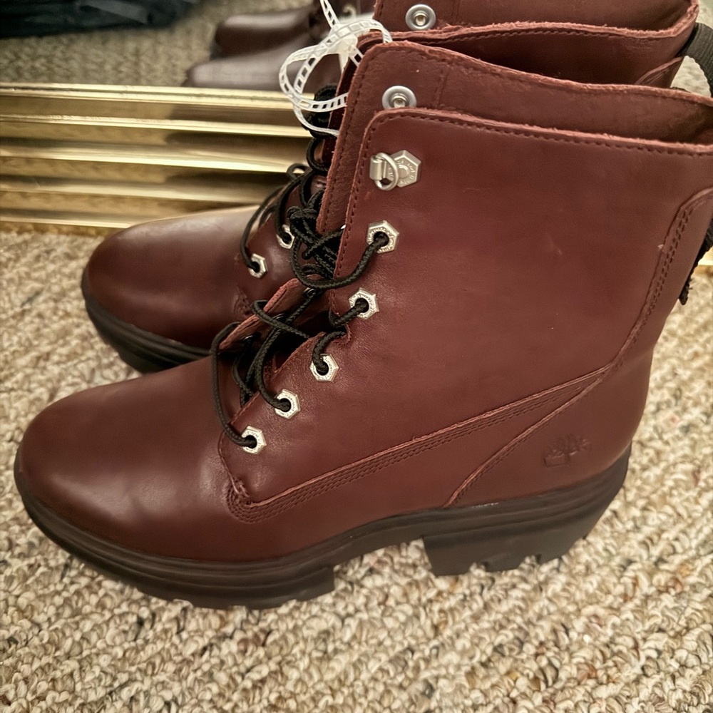 Timberland Women's Dark Brown Combat Boots